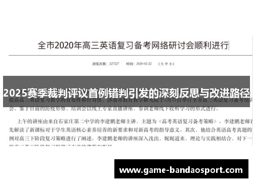 2025赛季裁判评议首例错判引发的深刻反思与改进路径