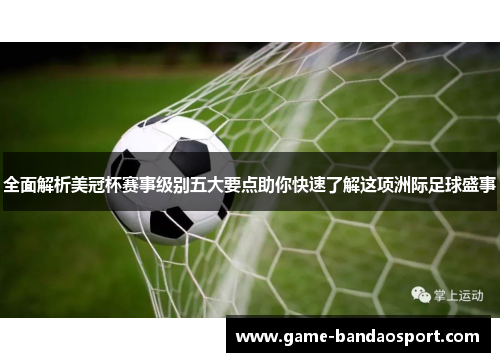 全面解析美冠杯赛事级别五大要点助你快速了解这项洲际足球盛事